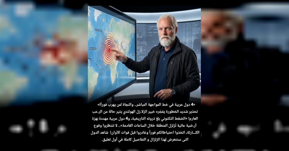 «4 دول عربية في خط المواجهة المباشر.. والنجاة لمن يتحرك فوراً!»: حقيقة تحذيرات خبير الزل.ازل الهولندي وتدابير السلامة