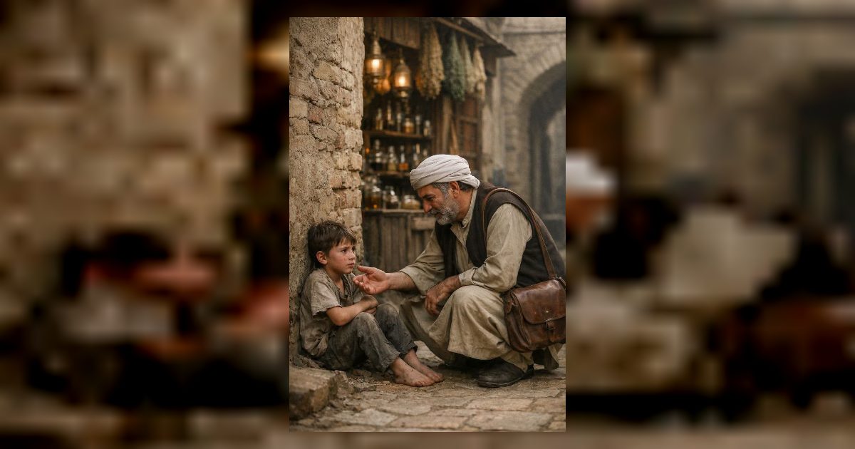 في أحد الأزقة الهادئة ببغداد القديمة…