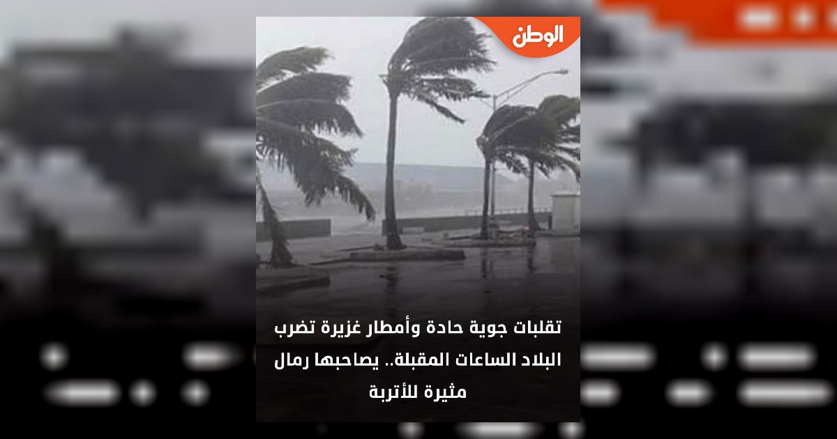 سقوط الأمطار خلال الساعات المقبلة