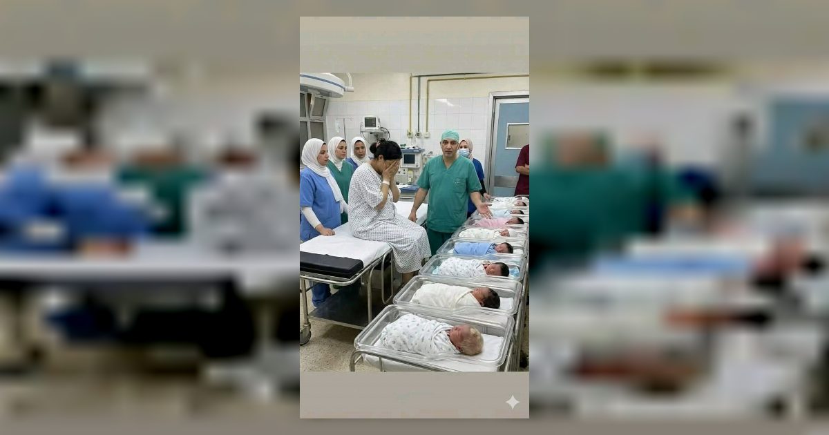 سيدة أنجبت ١٠ أطفال