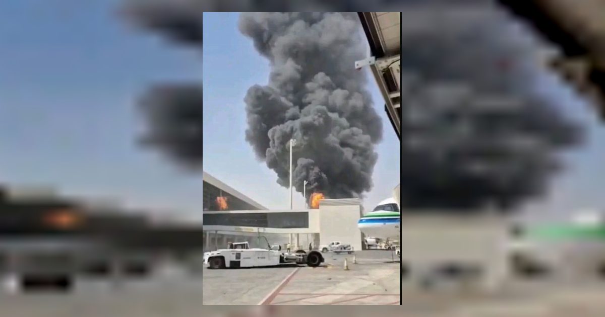 فديو لحظة ض.رب مطار الملك خا.لد