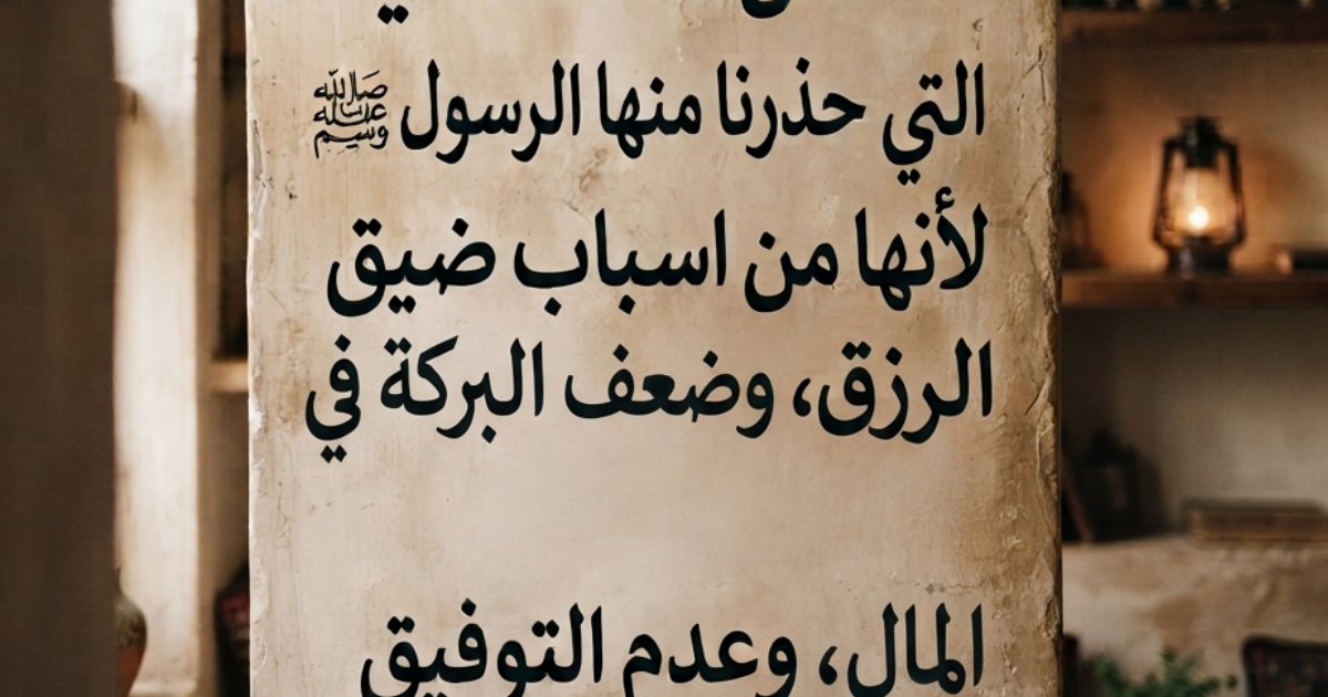 لا تفعل هذه  الأشياء التي حذرنا منها الرسول ﷺ لأنها من اسباب ضيق الرزق وضعف البركه في المال وعدم التوفيق والنحس