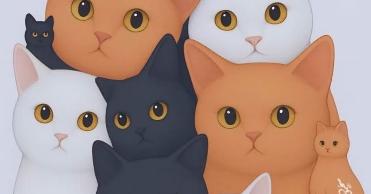 كم قطه في الصوره، ركز جيدا و مش 12 لا  🤔..عرض المزيد