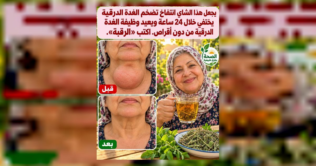 شاي لتخفيف تورم الرقبه