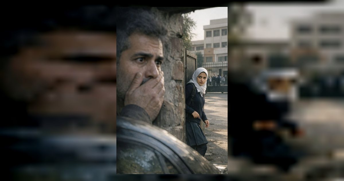 الاب يوصل بنته كل يوم